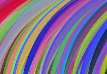 Obraz premium abstract multicolor rainbow like background with curves 