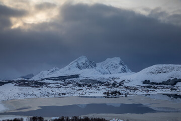 Fototapeta na wymiar Winter auf den Lofoten - Norwegen