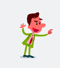 Business man pointing while arguing
