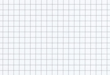 Blank white notebook grid paper background. Extra large highly detailed image. 
