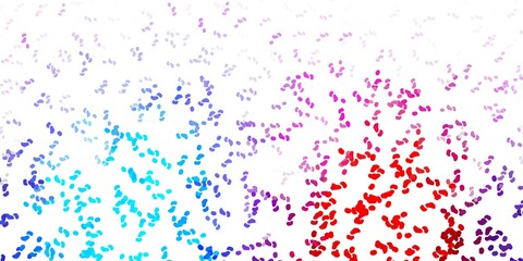 Light blue, red vector template with abstract forms.