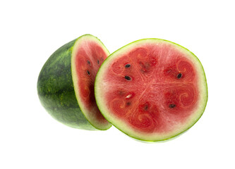 Half watermelon with isolated on white background