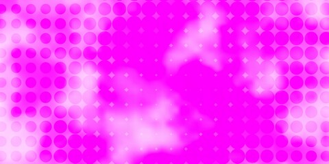 Light Pink vector pattern with spheres. Modern abstract illustration with colorful circle shapes. Design for posters, banners.