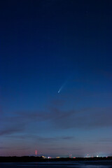 Comet over the city