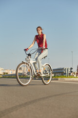 woman on bike