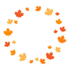 Frame with autumn leaves. Could be used for holidays, postcards, banners, flyers, etc.