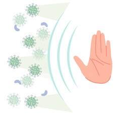 Immunity against the virus design vector illustration cartoon flat design