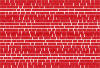 Fototapeta na wymiar Solid red nested rectangles vector background like a wall with lots of bricks with white rounded borders
