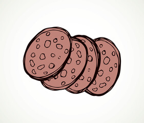Sausage. Vector drawing