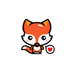 cute fox vector design