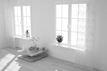 Modern interior design. 3D illustration