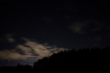Fototapeta na wymiar stars/cloud sky landscape