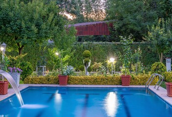 Long exposure of water in golden hour