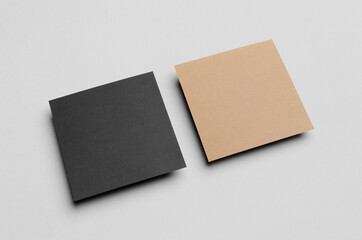 Black & Kraft Square Flyer / Invitation Mock-Up