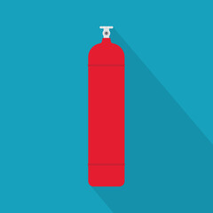 red gas cylinder icon- vector illustration