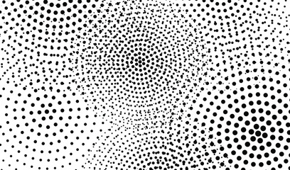 Halftone monochrome pattern. Halftone dots in circle forms. EPS10