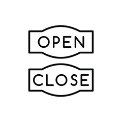 open close sign icon vector