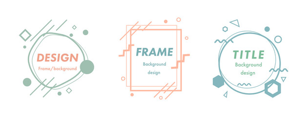 見出しやタイトルのフレームのセット／枠／装飾／飾り／おしゃれ