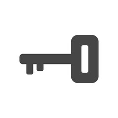 Key icon in flat style isolated on white background.