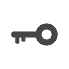 Key icon in flat style isolated on white background.