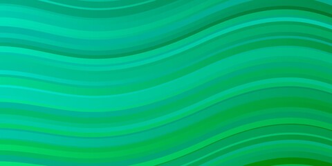 Light Green vector pattern with wry lines. Abstract illustration with bandy gradient lines. Template for cellphones.