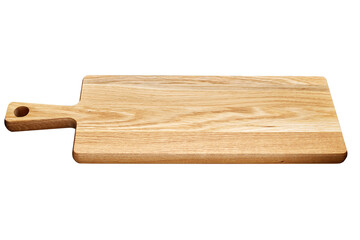 Vintage wooden cutting board isolated on white background