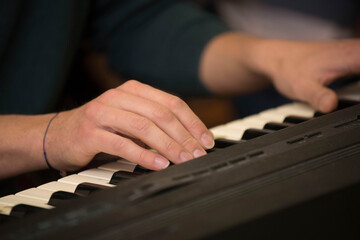 musical piano keyboard, piano keys