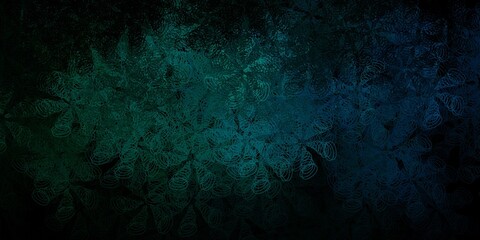 Dark green, red vector background with spots.