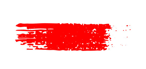 Vector hand drawn red grunge brushe. Creative Design Element for frame,logo, banner, wallpaper.
