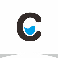 C Water Logo Design Vector