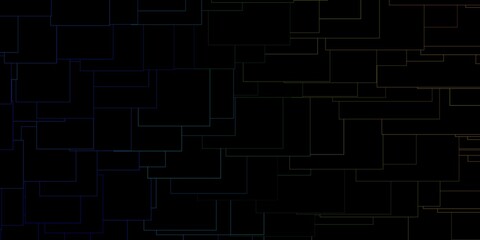 Dark Blue, Green vector backdrop with rectangles. Rectangles with colorful gradient on abstract background. Design for your business promotion.