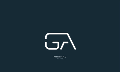Alphabet letter icon logo GA or AG
