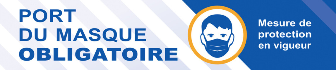 BANNIÈRE PORT DU MASQUE OBLIGATOIRE