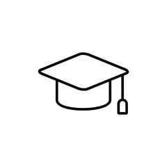 graduate hat icon vector
