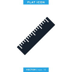 Ruler Icon Vector Design Template.