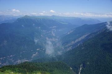 mountain landscape with clouds