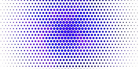 Light Purple vector background with bubbles. Colorful illustration with gradient dots in nature style. Pattern for business ads.