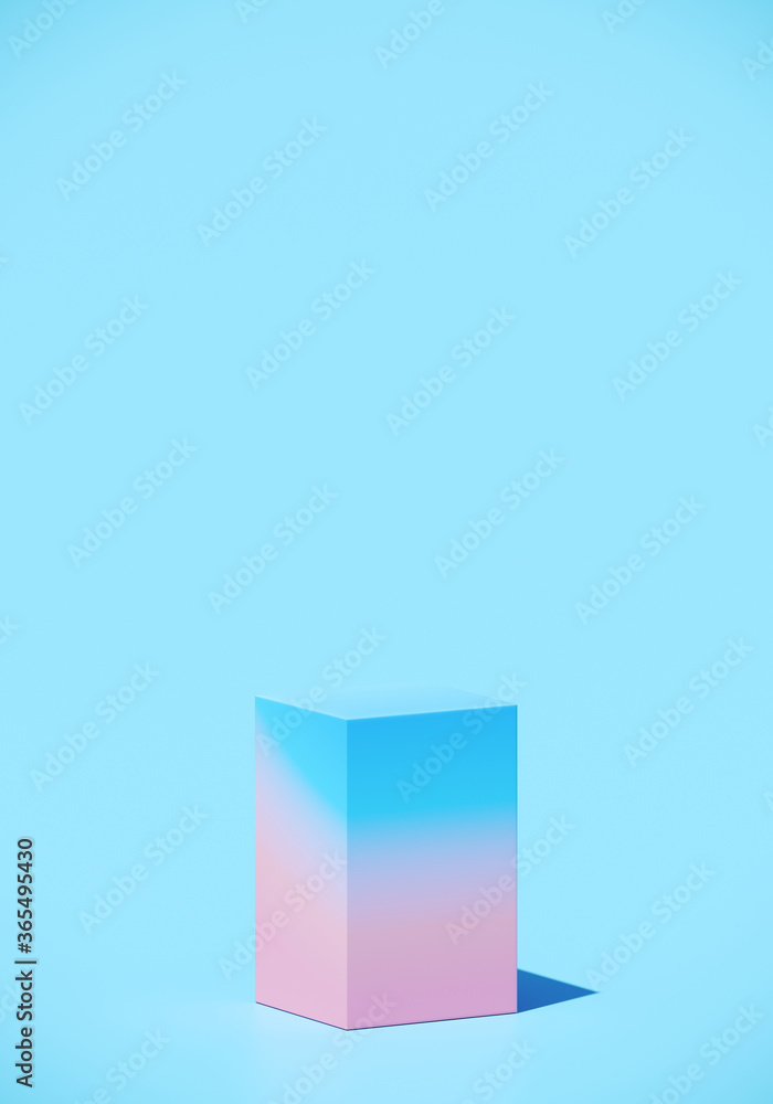 Poster minimal abstract mockup background for product presentation. colorful blending vibrant gradient podi