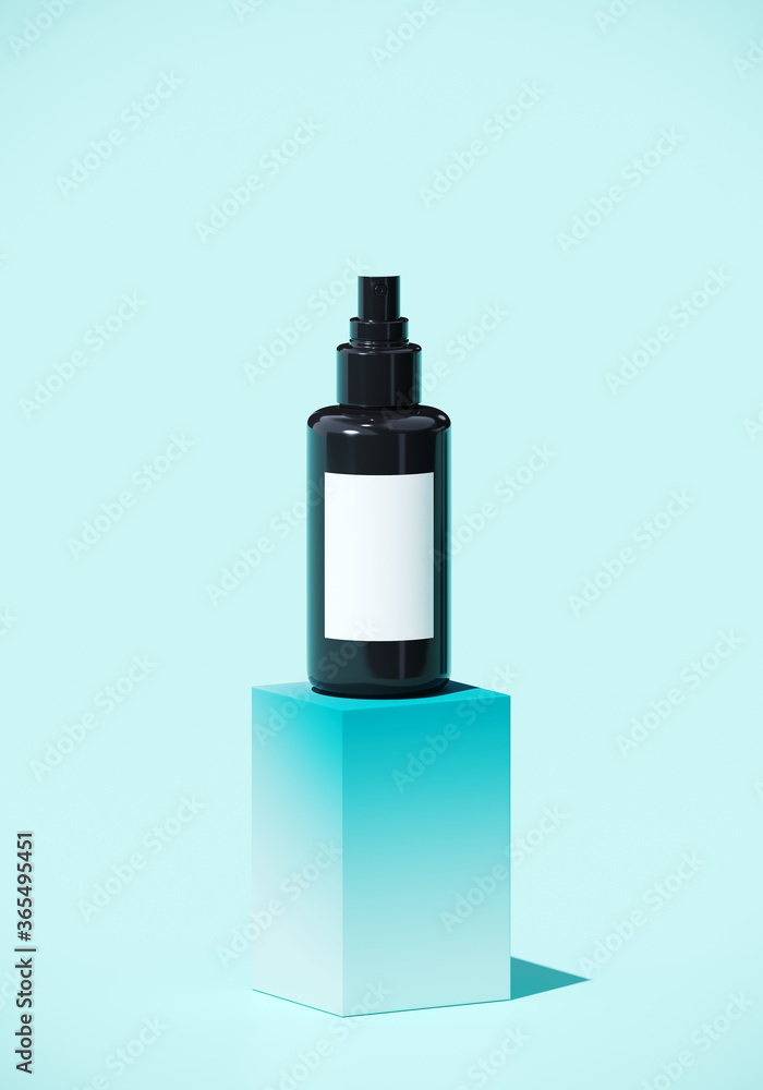 Poster minimal abstract mockup background for product presentation. cosmetic bottle with blending vibrant g