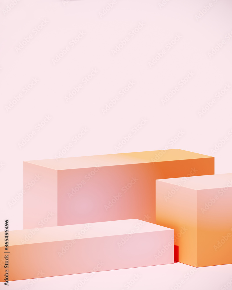 Poster minimal abstract mockup background for product presentation. colorful blending vibrant gradient podi
