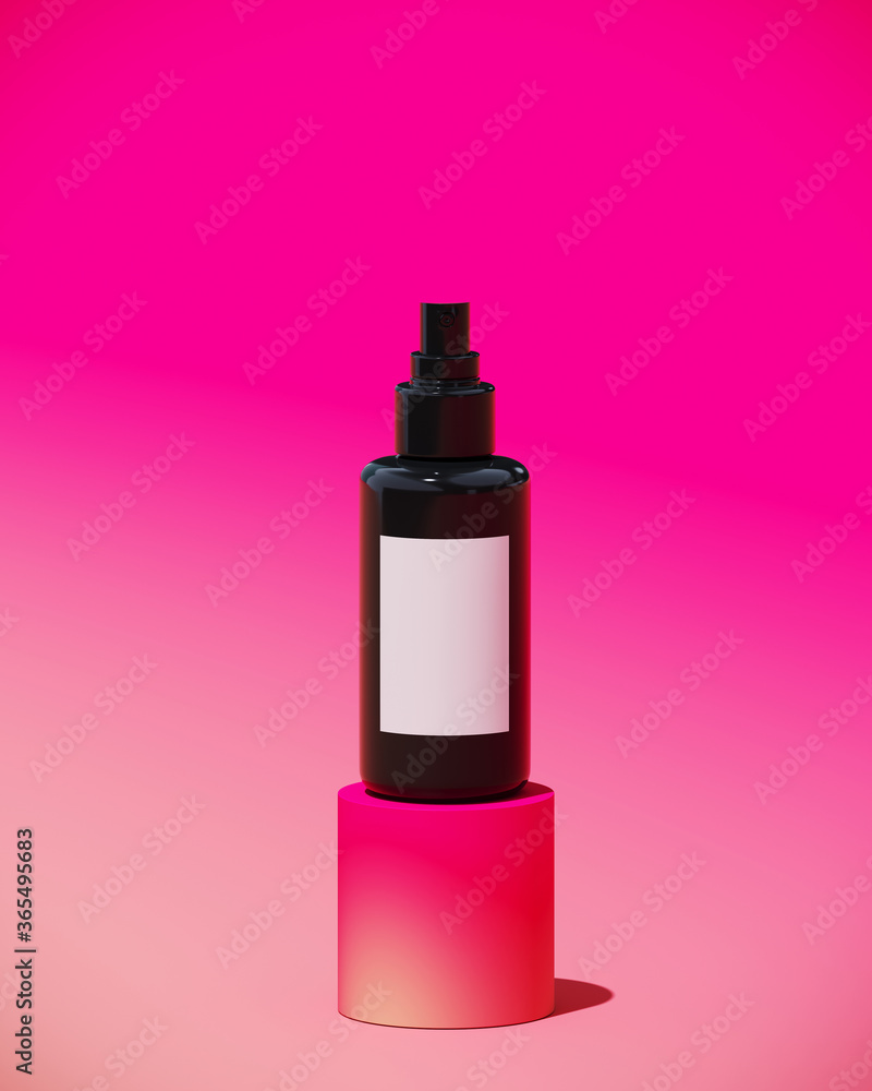 Poster minimal abstract mockup background for product presentation. cosmetic bottle with blending vibrant g