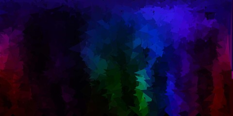Dark multicolor vector abstract triangle background.
