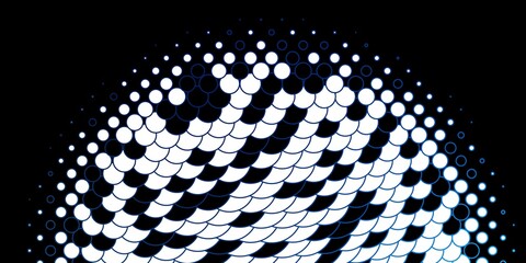 Dark BLUE vector template with circles. Abstract colorful disks on simple gradient background. Pattern for wallpapers, curtains.