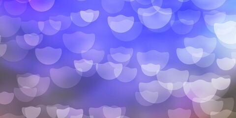 Light Blue, Green vector pattern with circles. Illustration with set of shining colorful abstract spheres. Design for posters, banners.