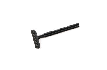 Black razor  isolated on white background