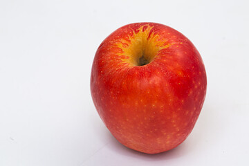 Rea apple on white background