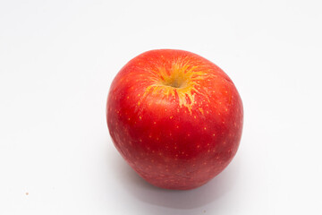 Rea apple on white background