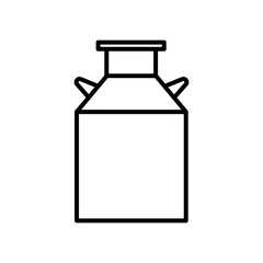 milk can line style icon design, dairy breakfast and food theme Vector illustration