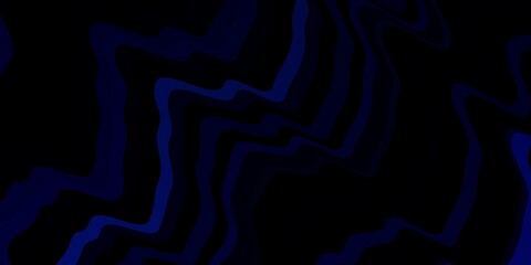 Dark BLUE vector background with bows. Colorful abstract illustration with gradient curves. Pattern for ads, commercials.