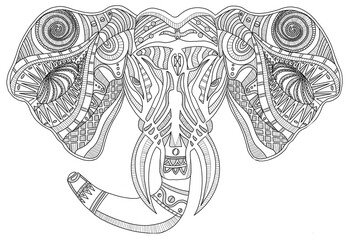 Elephant with patterns 
